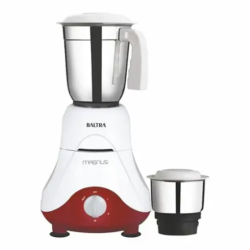 Baltra Magnus BMG-161 Mixer Grinder 550W | 2 Multipurpose Jars, Powerful Grinding, Stainless Steel Material, Adjustable Speed Control, Low Noise, Overload Protection, 2-Year Warranty